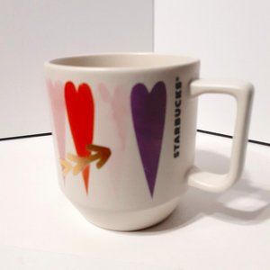 Starbucks 2016 Hearts Valentines Coffee / Tea Cup